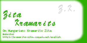 zita kramarits business card